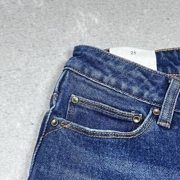A Loves A Jeans Womens Size 25 Blue High Rise Extreme Flared Denim Jeans Pockets - Picture 4 of 15